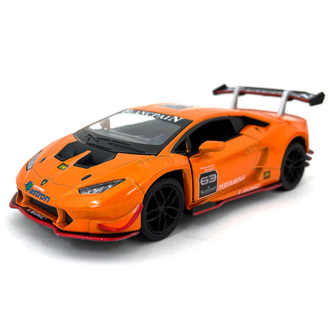 2019 Lamborghini Huracán LP620-2 Super Trofeo 1:36 Scale Diecast Model Orange by Kinsmart