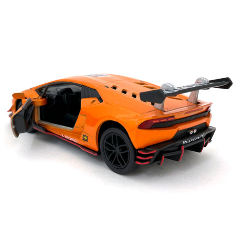 2019 Lamborghini Huracán LP620-2 Super Trofeo 1:36 Scale Diecast Model Orange by Kinsmart