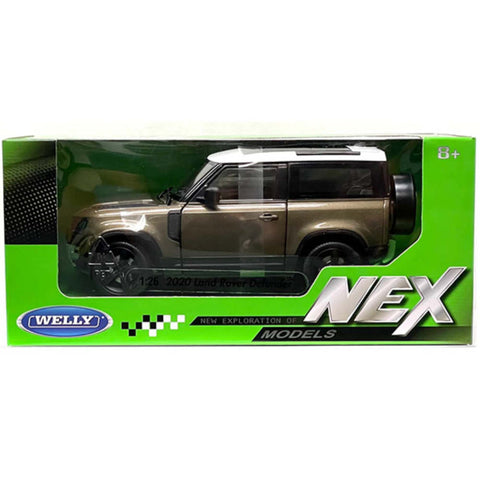 2020 Land Rover Defender 1:24 Scale Diecast Model Metallic Brown by Welly 24110W-BRN