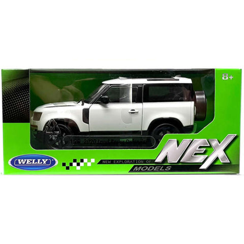 2020 Land Rover Defender 1:24 Scale Diecast Model Metallic Cream White by Welly 24110W-CRM