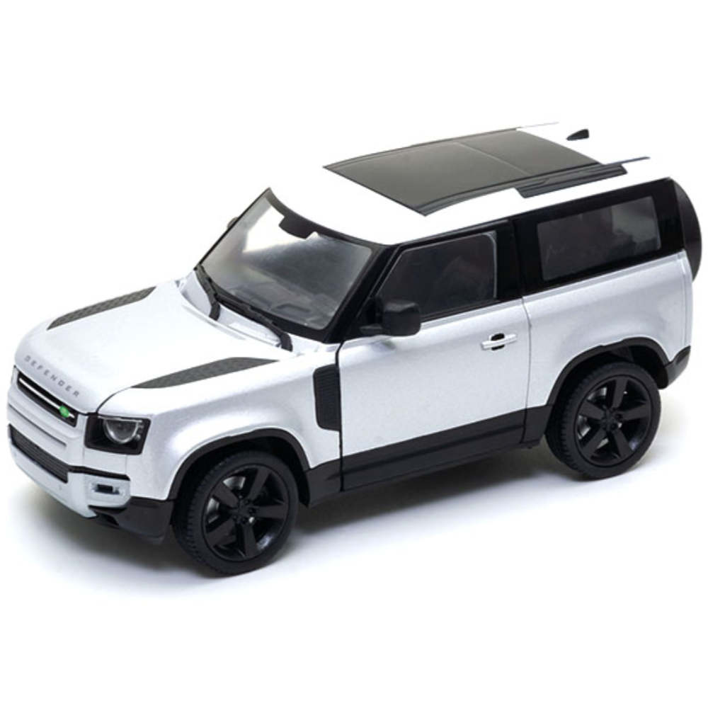 2020 Land Rover Defender 1:24 Scale Diecast Model Silver by Welly 2411 ...