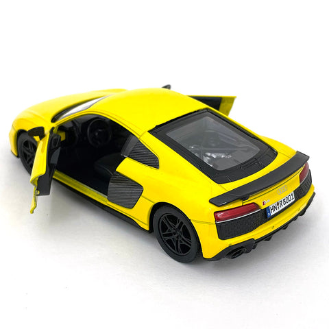 2021 Audi R8 1:36 Scale Diecast Model Yellow by Kinsmart diecasthappy.com