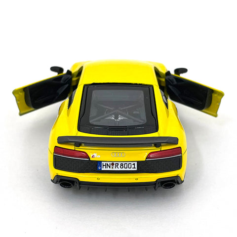 2021 Audi R8 1:36 Scale Diecast Model Yellow by Kinsmart diecasthappy.com