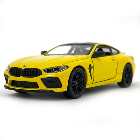 2021 BMW M8 Competition Coupe 1:38 Scale Diecast Model Yellow by Kinsmart