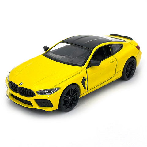 2021 BMW M8 Competition Coupe 1:38 Scale Diecast Model Yellow by Kinsmart