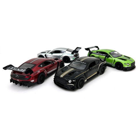 2021 Bentley Continental GT3 1:38 Scale Diecast Model Black/Silver/Red/Green by Kinsmart (SET OF 4) Dom Han Brian