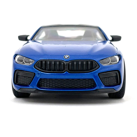 2021 BMW M8 Competition Coupe 1:38 Scale Diecast Model Blue by Kinsmart