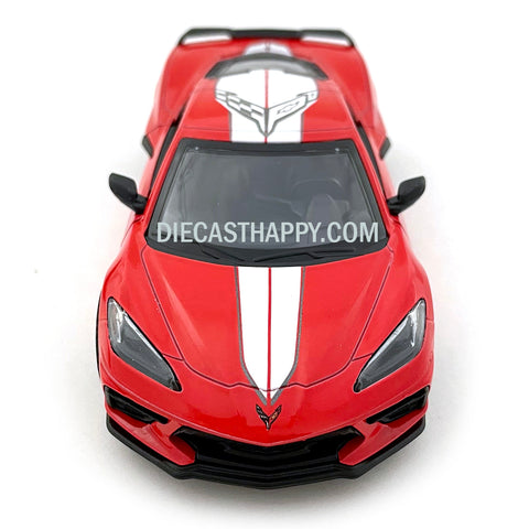 2021 Chevy Corvette C8 1:36 Scale Diecast Model Livery Edition Red by Kinsmart