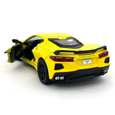 2021 Chevy Corvette C8 1:36 Scale Diecast Model Yellow by Kinsmart