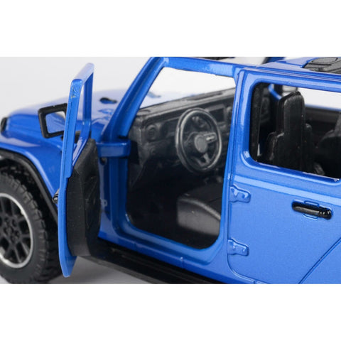 2021 Jeep Gladiator Rubicon Open Top 1:27 Scale Diecast Model Blue by Motor Max 79370
