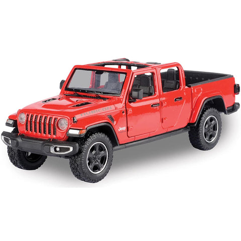 2021 Jeep Gladiator Rubicon Open Top 1:27 Scale Diecast Model Red by Motor Max 79370