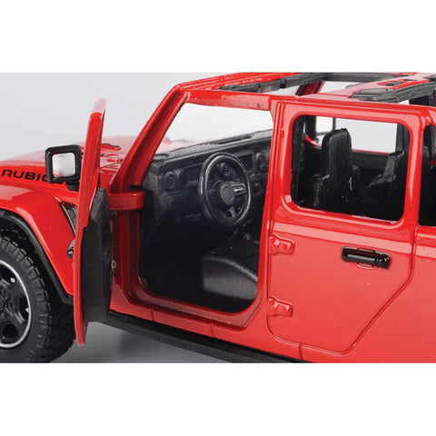 2021 Jeep Gladiator Rubicon Open Top 1:27 Scale Diecast Model Red by Motor Max 79370