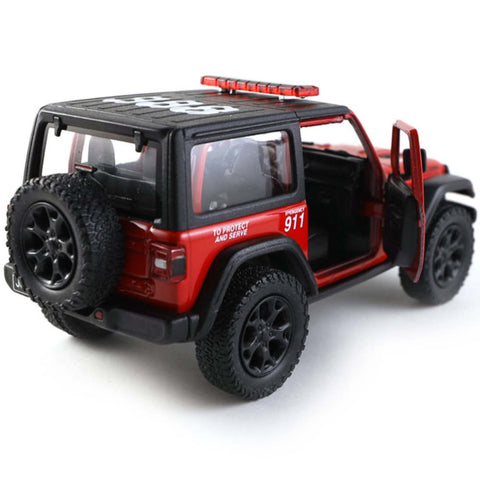 2021 Jeep Wrangler Rubicon 4x4 1:32 Scale Diecast Model First Responders by Kinsmart (SET OF 3)