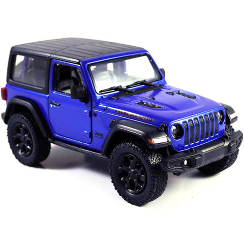 2021 Jeep Wrangler Rubicon 4x4 1:32 Scale Diecast Model Hard Top Off Road by Kinsmart (SET OF 4)