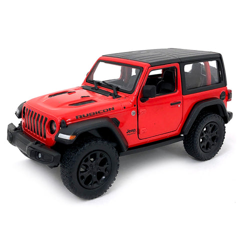 2021 Jeep Wrangler Rubicon 4x4 1:32 Scale Diecast Model Hard Top Red by Kinsmart