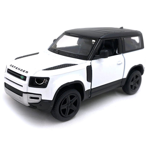 2021 Land Rover Defender 90 1:36 Scale Diecast Model White by Kinsmart