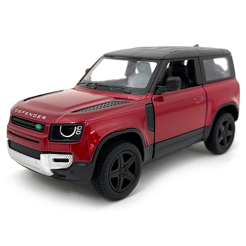 2021 Land Rover Defender 90 1:36 Scale Diecast Model Red by Kinsmart