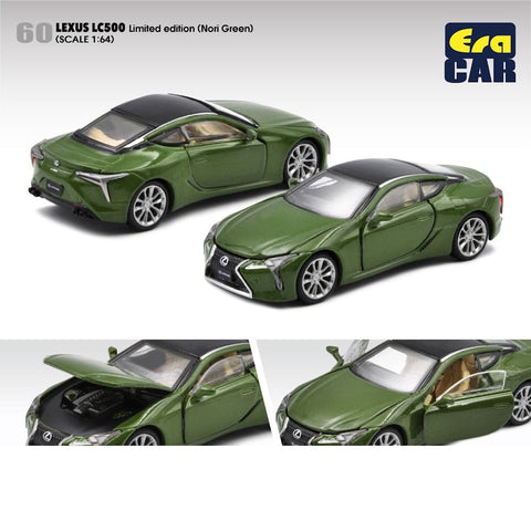 2022 Lexus LC500 1:64 Scale Diecast Model Nori Green Pearl Limited by ERA Car LS21LCRN60
