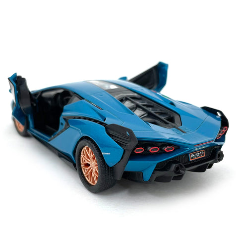 2022 Lamborghini Sián FKP 37 1:40 Scale Diecast Model Blue by Kinsmart