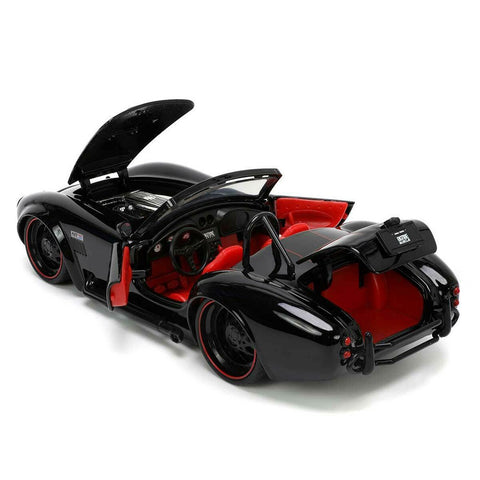 Bigtime Muscle 1965 Shelby Cobra 427 S/C 1:24 Scale Diecast Model Gloss Black by Jada 32704