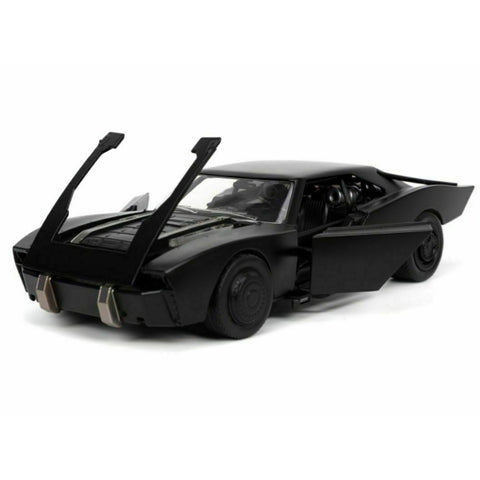 The Batman (2022) Movie Batmobile & Batman Figure 1:24 Scale Diecast Model Black by Jada 32731
