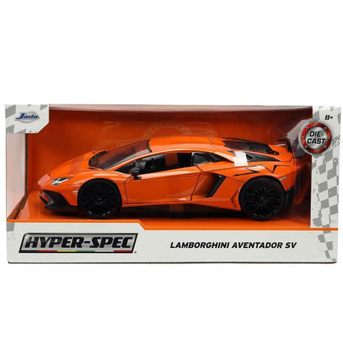 Hyper Spec 2017 Lamborghini Aventador SV LP750-4 1:24 Metallic Orange by Jada 32950