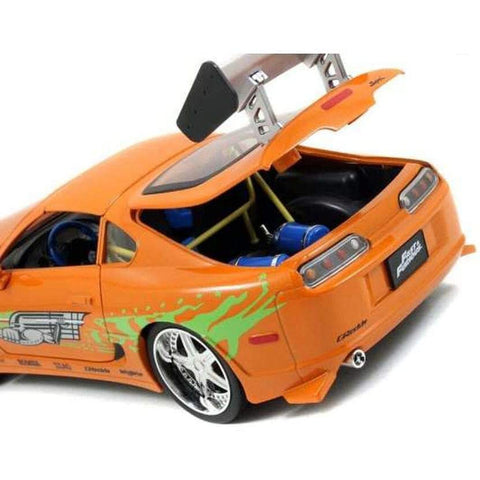 Brian's Toyota Supra Diecast (Orange) The Fast And The Furious Jada 1:18,  1:24, 1:32 : 