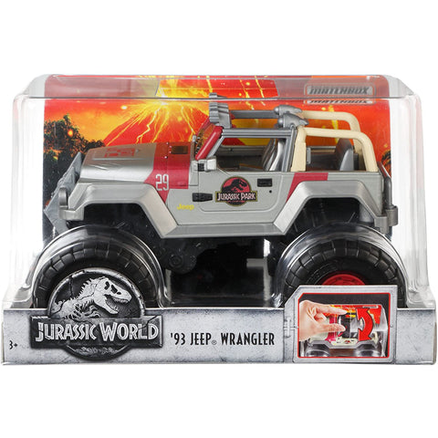 1993 Jurassic Park/World Jeep Wrangler Off Road Version w/ Big Wheels by Matchbox