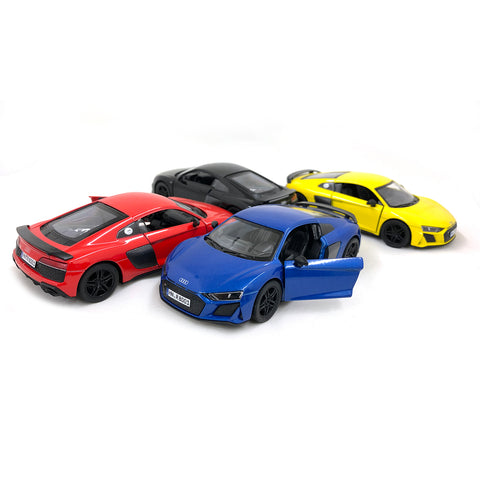 2021 Audi R8 1:36 Scale Diecast Model Red/Blue/Black/Yellow by Kinsmart (SET OF 4)