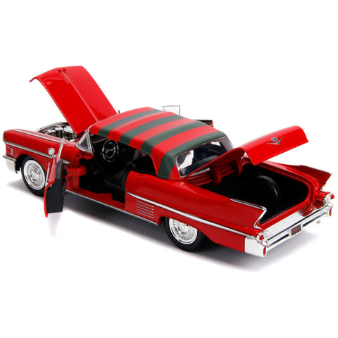 A Nightmare On Elm Street Freddy Krueger 1958 Cadillac Series 62 1:24 Scale Diecast Model by Jada 31102