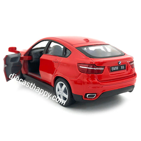 BMW X6 1:38 Scale Diecast Model Red/White/Silver/Black by Kinsmart (SET OF 4)