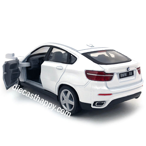BMW X6 1:38 Scale Diecast Model White by Kinsmart