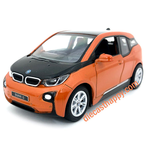 BMW i3 1:32 Scale Diecast Model Orange/Silver/Gray/Black by Kinsmart (SET OF 4)