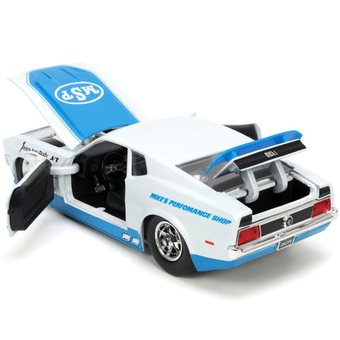 Bigtime Muscle 1973 Ford Mustang Mach 1 1:24 Scale Diecast Model Glossy White by Jada 33858