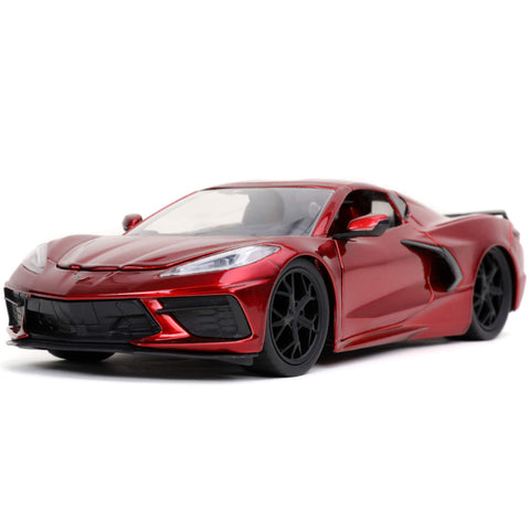 Bigtime Muscle 2020 Chevrolet Corvette Stingray 1:24 Scale Diecast Model Candy Red by Jada 32538