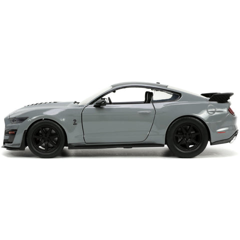 Bigtime Muscle 2020 Ford Shelby Mustang GT500 1:24 Scale Diecast Model Glossy Grey by Jada 33931