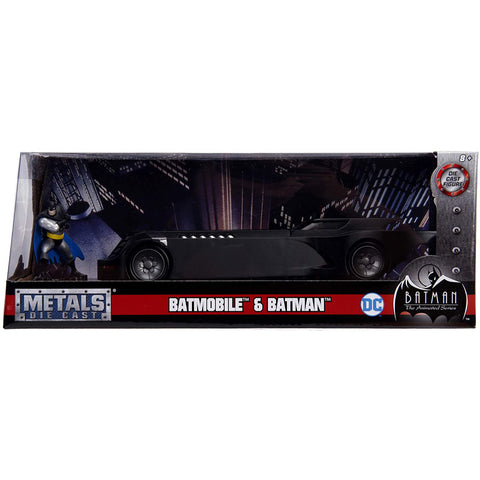 Batman The Animated Series Batmobile 1:24 Scale Diecast Model with Batman Figure by Jada 30916