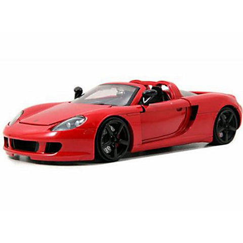Bigtime Kustoms Porsche Carrera GT Convertible 1:24 Scale Diecast Model Red by Jada 96955-RD