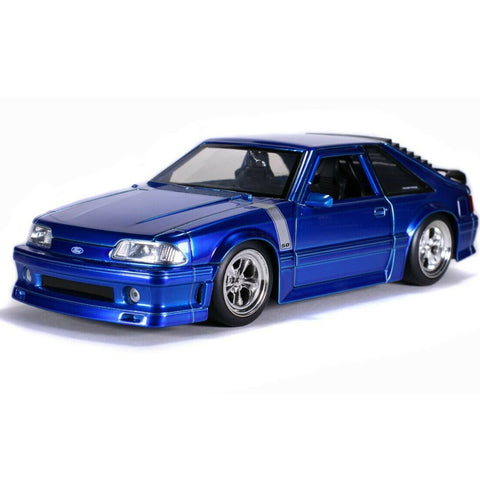 Bigtime Muscle 1989 Ford Mustang GT 1:24 Scale Diecast Model Blue by Jada 31863