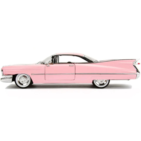 Bigtime Kustoms 1959 Cadillac Coupe Deville 1:24 Scale Diecast Model Pink by Jada 96801
