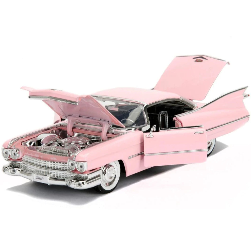 Bigtime Kustoms 1959 Cadillac Coupe Deville 1:24 Scale Diecast Model Pink  by Jada 96801