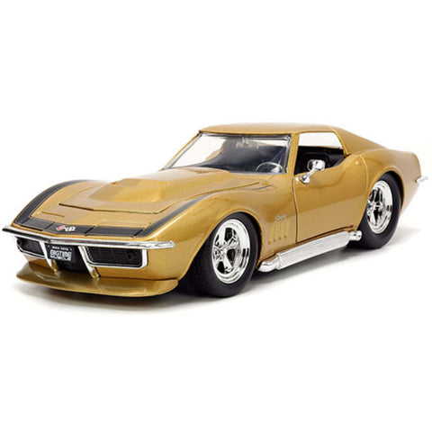 Bigtime Muscle 1969 Chevrolet Corvette Stingray ZL-1 1:24 Scale Diecast Model Gold by Jada 33863