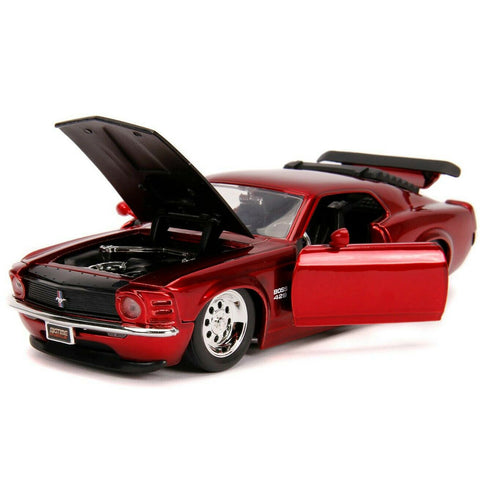 Bigtime Muscle 1970 Ford Mustang Boss 429 1:24 Scale Diecast Model Candy Red by Jada 31648 diecasthappy.com
