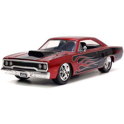 Bigtime Muscle 1970 Plymouth Road Runner 1:24 Scale Diecast Model Red Black by Jada 33866