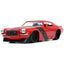 Bigtime Muscle 1971 Chevrolet Camaro 1:24 Scale Diecast Model Red Matte Black Stripes By Jada 33879