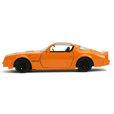 Bigtime Muscle 1977 Pontiac Firebird Trans Am T/A 1:24 with Black Wheels Orange by Jada 31601
