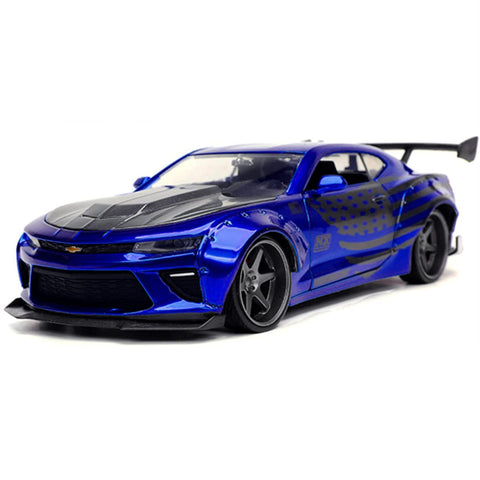 Bigtime Muscle 2016 Chevrolet Camaro Candy Blue 1:24 Scale Diecast Model By Jada 32993