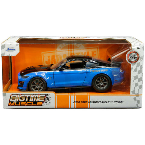 Bigtime Muscle 2020 Ford Shelby Mustang GT500 1:24 Scale Diecast Model Blue by Jada 33881