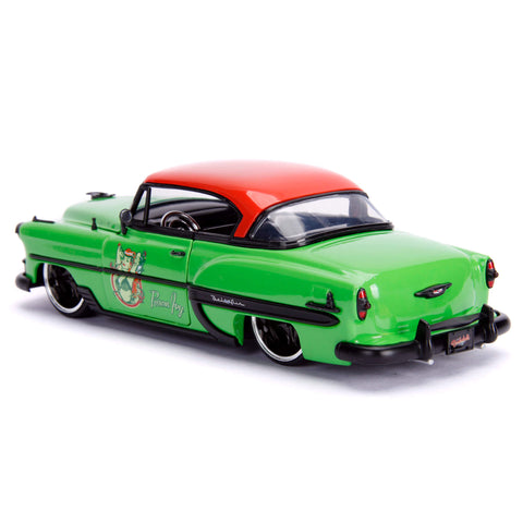 DC Comics Bombshells Poison Ivy’s 1956 Chevy Bel Air with Figure 1:24 Scale Diecast Model by Jada 30455