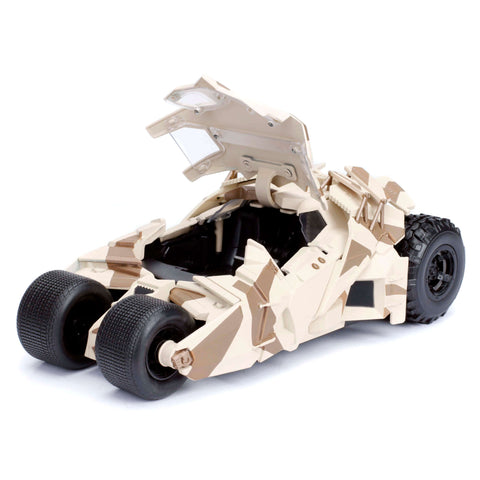 DC Comics Tumbler Batmobile Desert Camo with Figure 1:24 Scale Diecast Model by Jada 98543